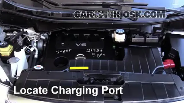 2012 Nissan Quest SV 3.5L V6 Aire Acondicionado Agregar Freón